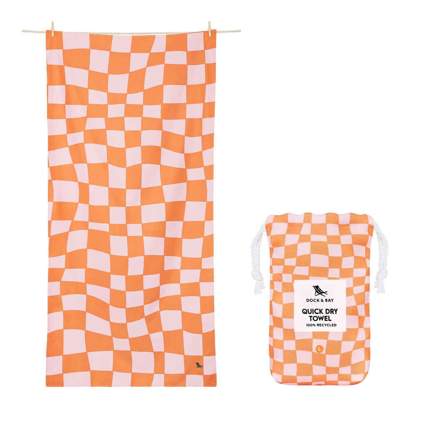 Dock & Bay Quick Dry Towels - Groovy Check: Extra Large