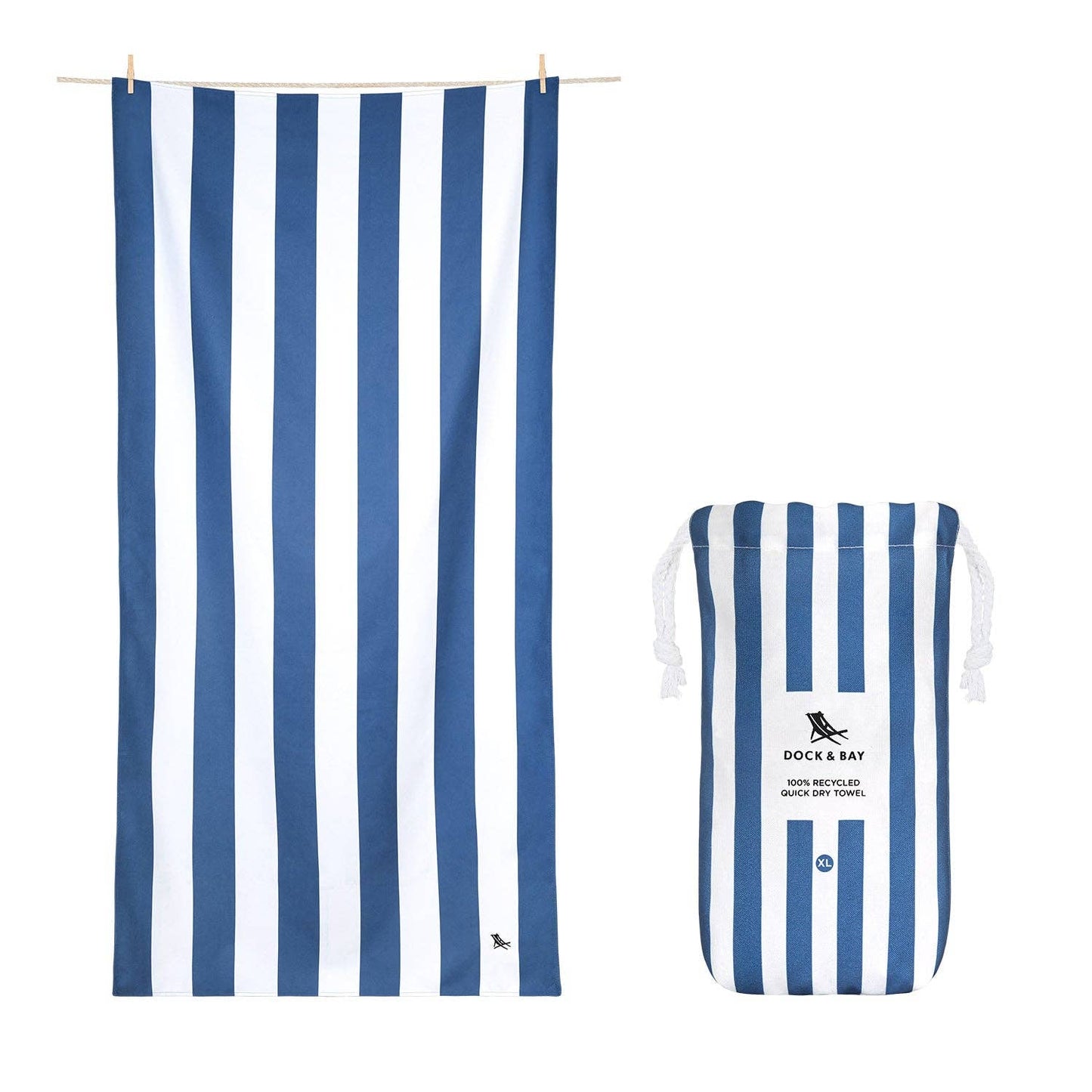 Dock & Bay Quick Dry Towels - Whitsunday Blue: Extra Large (200x90cm)