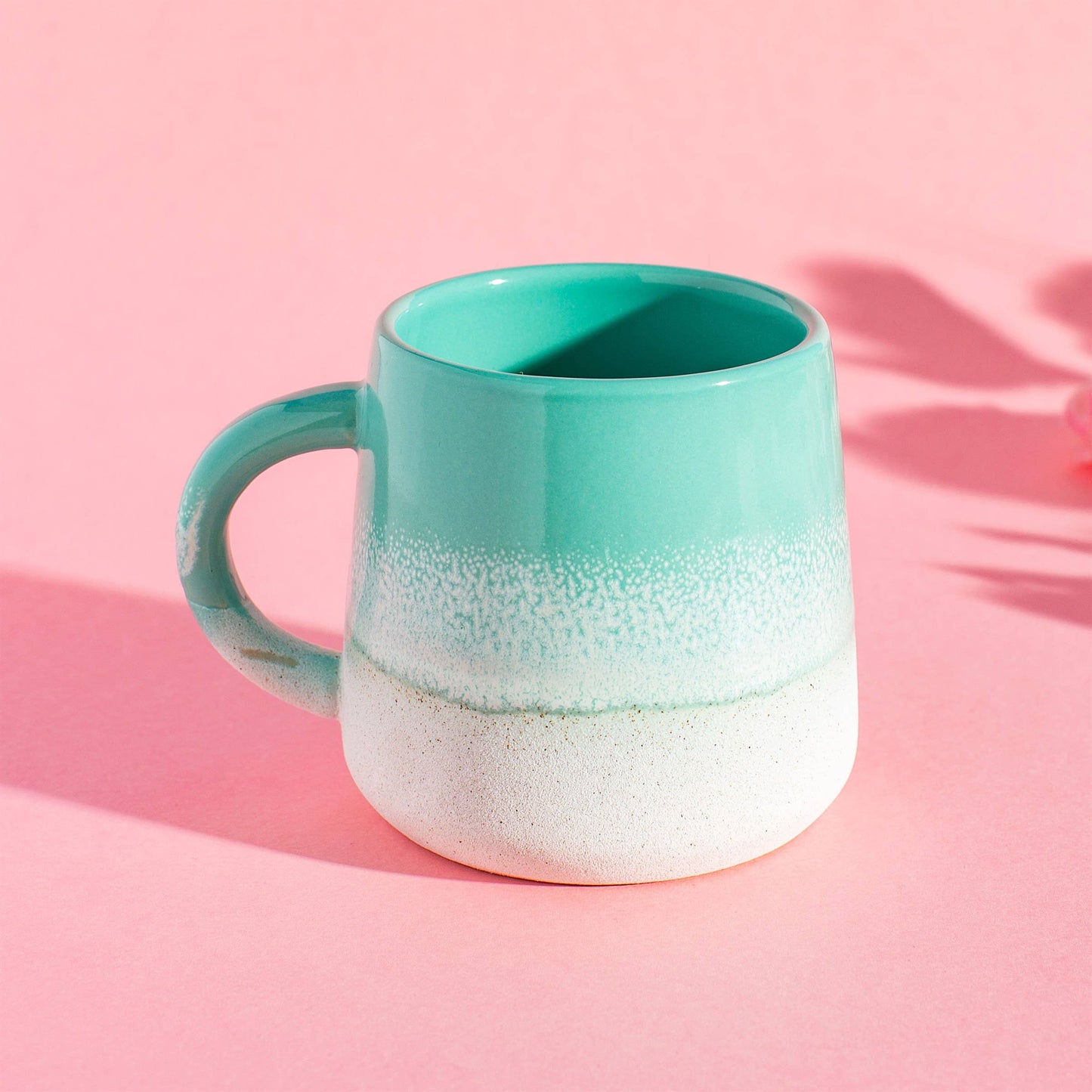 Mint ombré glaze mug