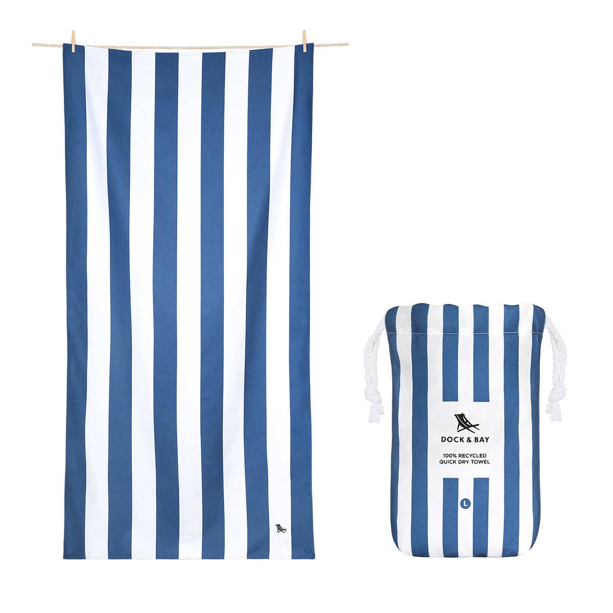 Dock & Bay Quick Dry Towels - Whitsunday Blue: Extra Large (200x90cm)