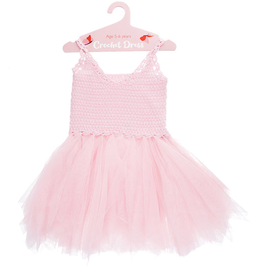 Crochet dress - pale pink