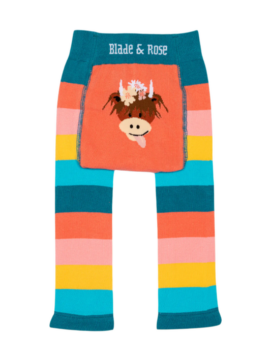 Bonnie Highland Cow Leggings: 2-3 Years