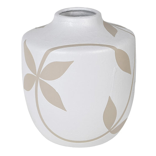 Floral white vase