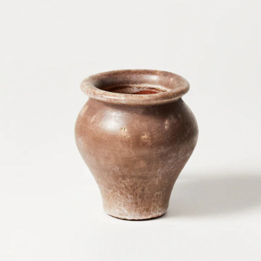 Small rustic violet vase