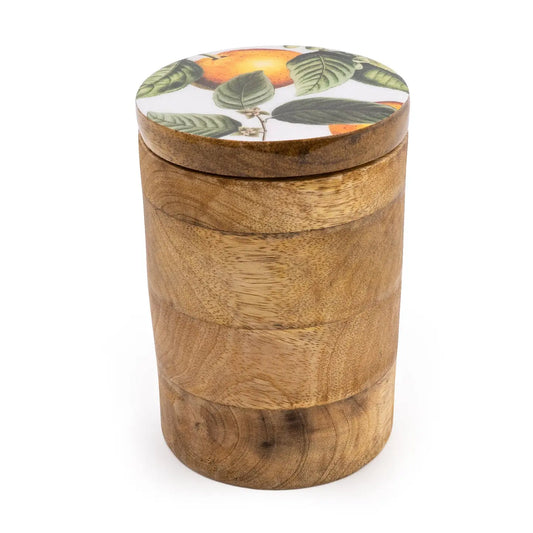 Small enamelled orange blossom pot
