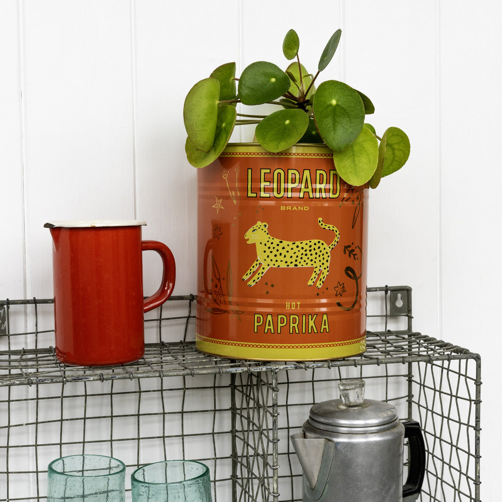 XL storage tins- "leopard"