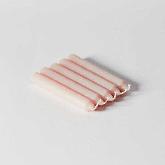 Rustic poured dinner candle- Pastel Pink
