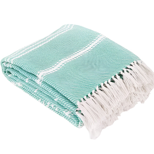 Weaver green oxford blanket- Aqua